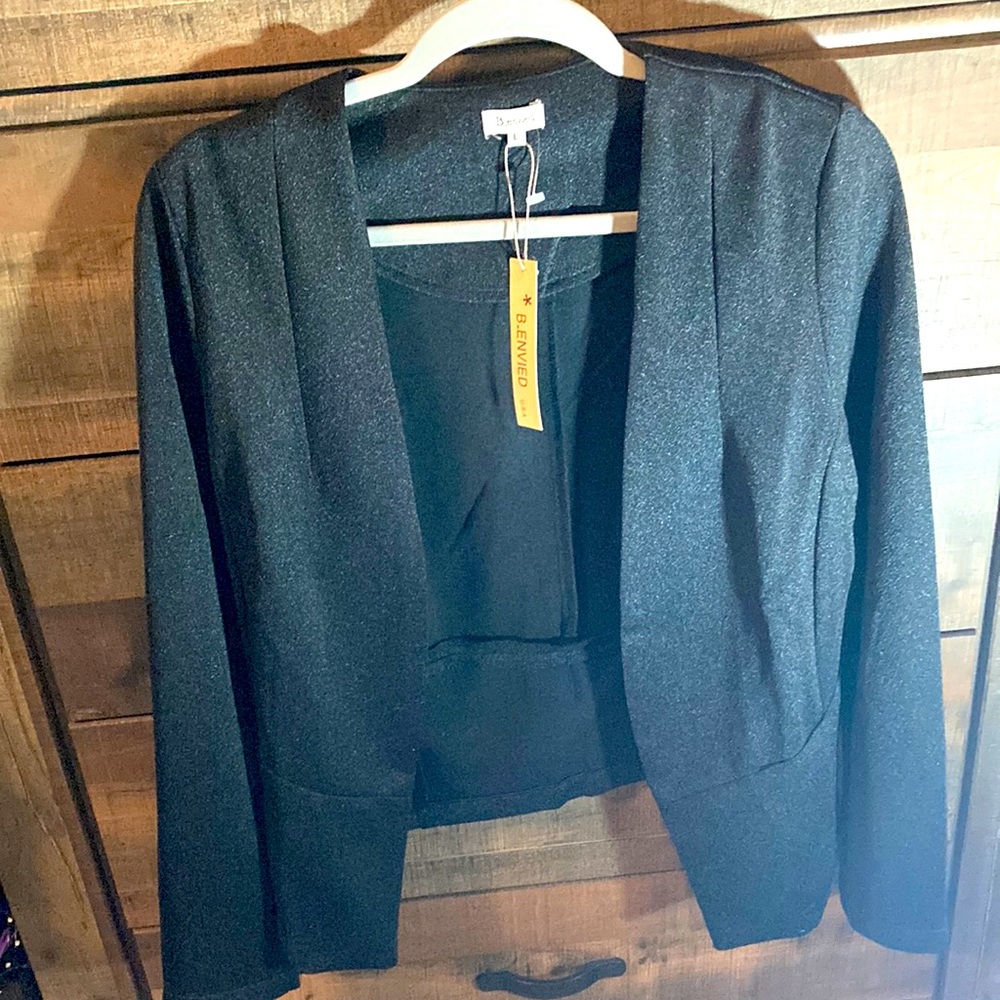 NWT bit of shimmer black jacket